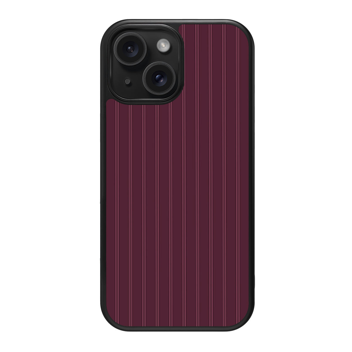 Mulberry Pinstripe design back view – iPhone 14 Plus case