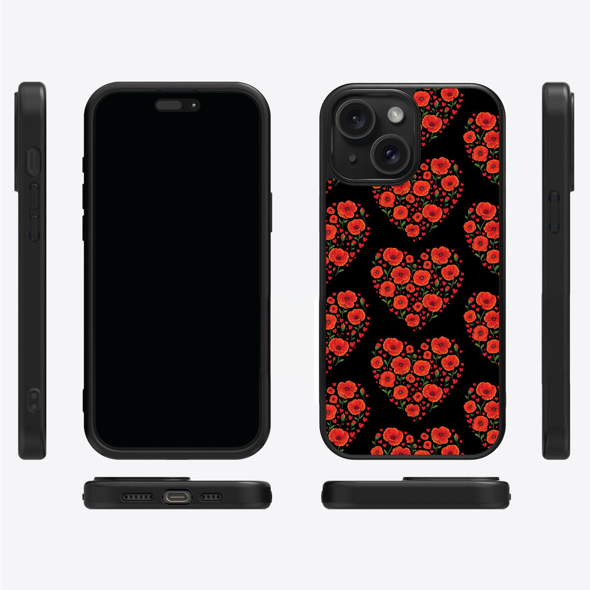 Poppy Heart - iPhone 14 Plus Case #case type_core (magsafe), #case type_core (non magsafe)