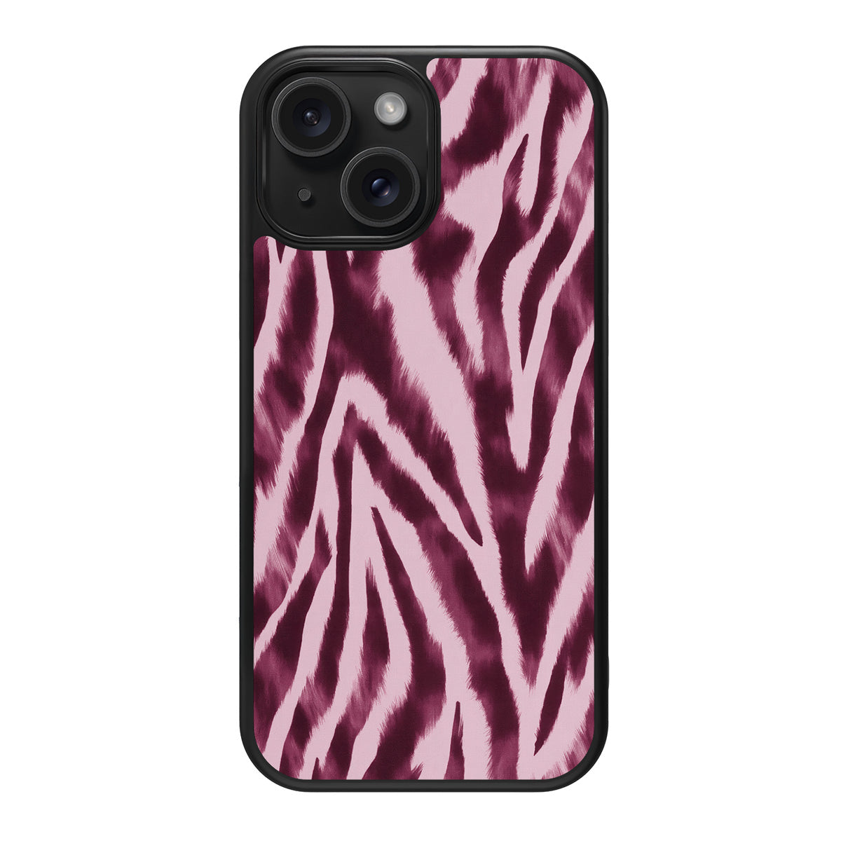 Sangria Zebra design back view – iPhone 14 Plus case
