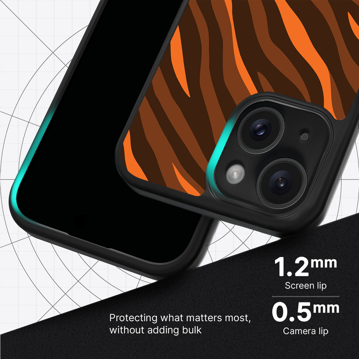 Tiger Trace - iPhone 14 Plus Case #case type_core (magsafe), #case type_core (non magsafe)