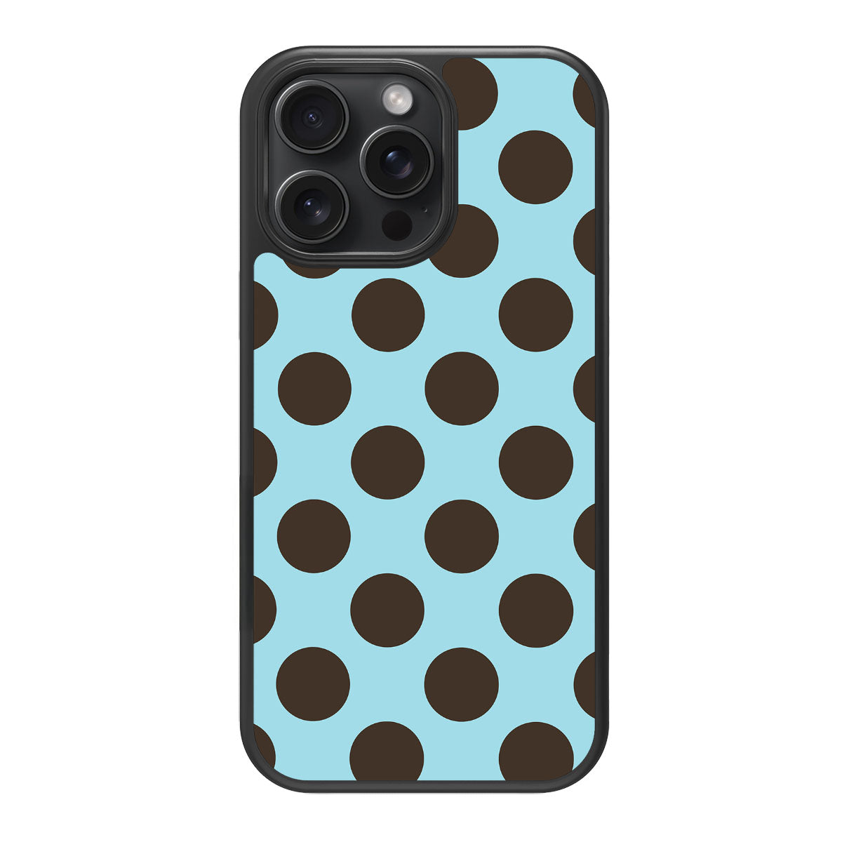 Blue Mocha design back view – iPhone 14 Pro case