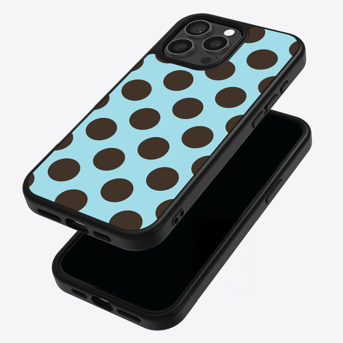 Blue Mocha iPhone 14 Pro case – back and side view