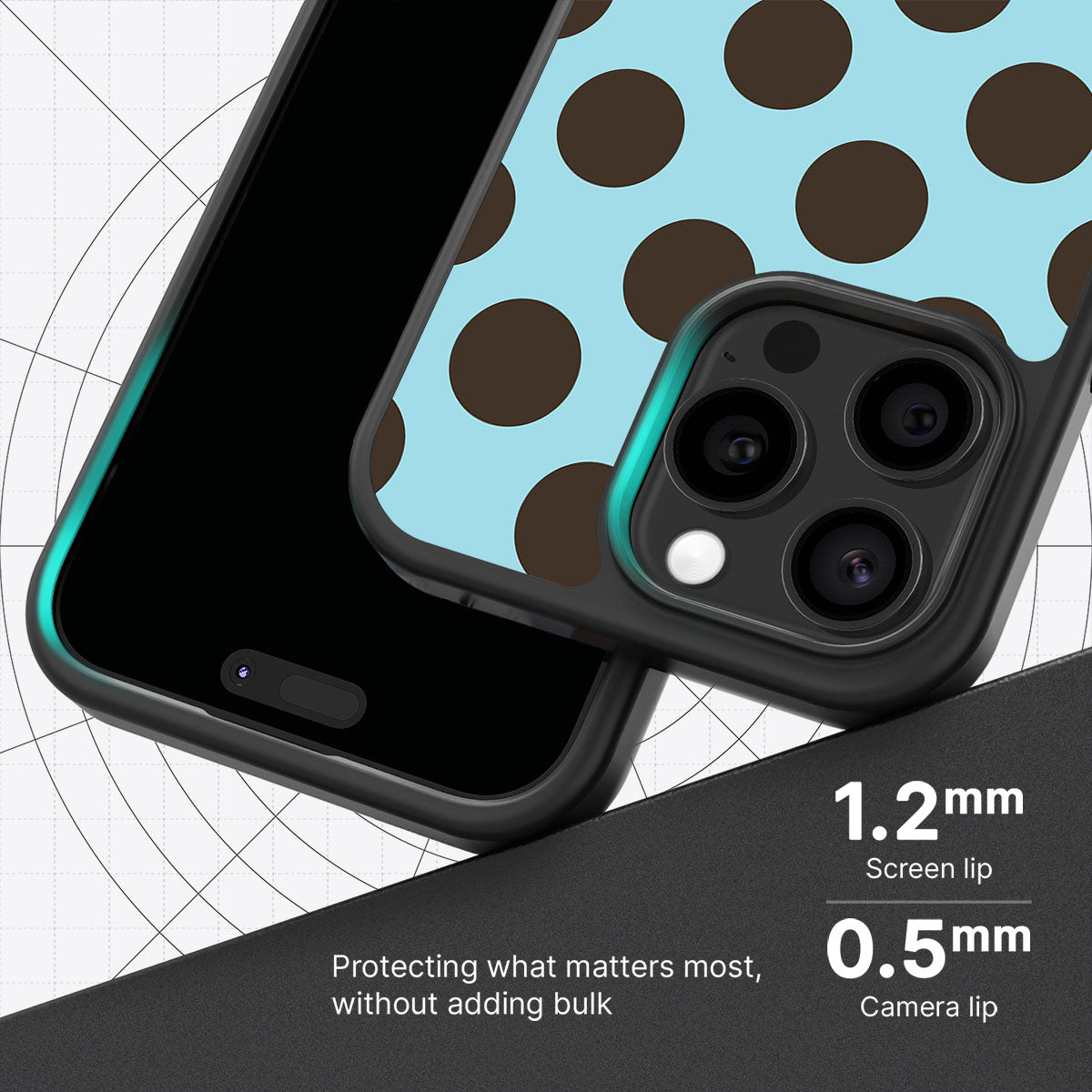 Blue Mocha slim iPhone 14 Pro phone case