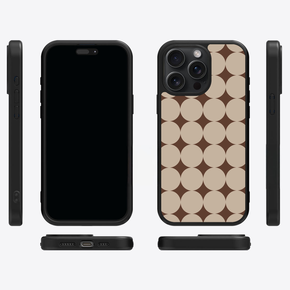 Caffe Latte iPhone 14 Pro case cover – multi-angle view