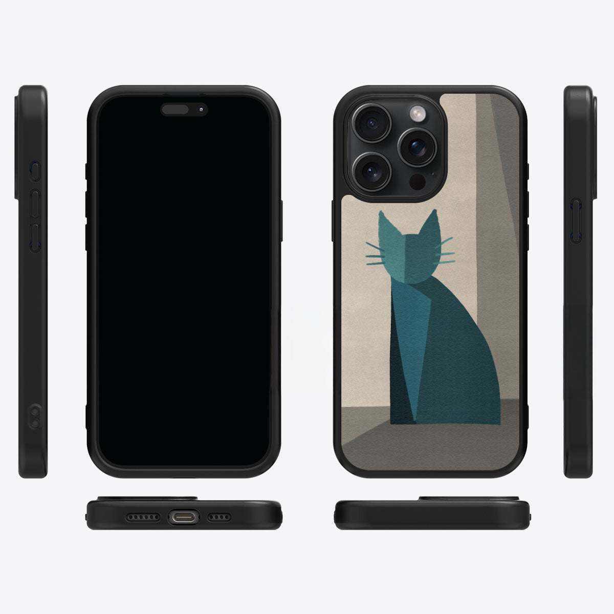 Cubist Feline - iPhone 14 Pro Case #case type_core (magsafe), #case type_core (non magsafe)