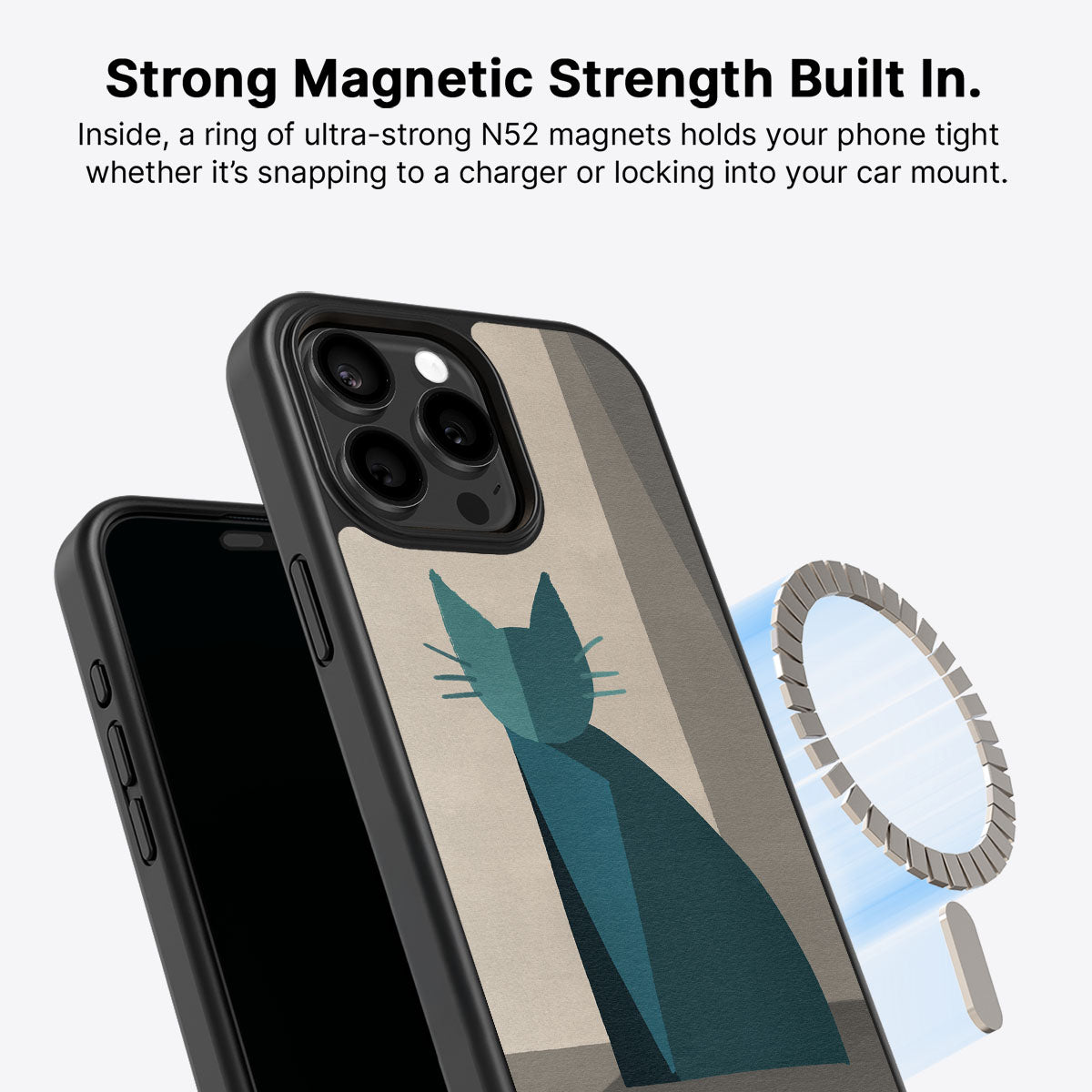 Cubist Feline - iPhone 14 Pro Case #case type_core (magsafe)