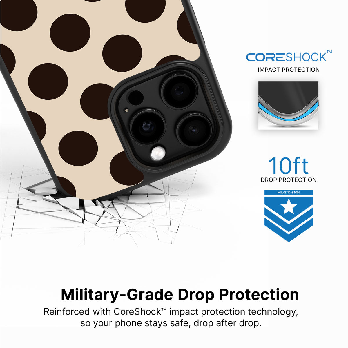 Desert Beetles iPhone 14 Pro case with drop protection