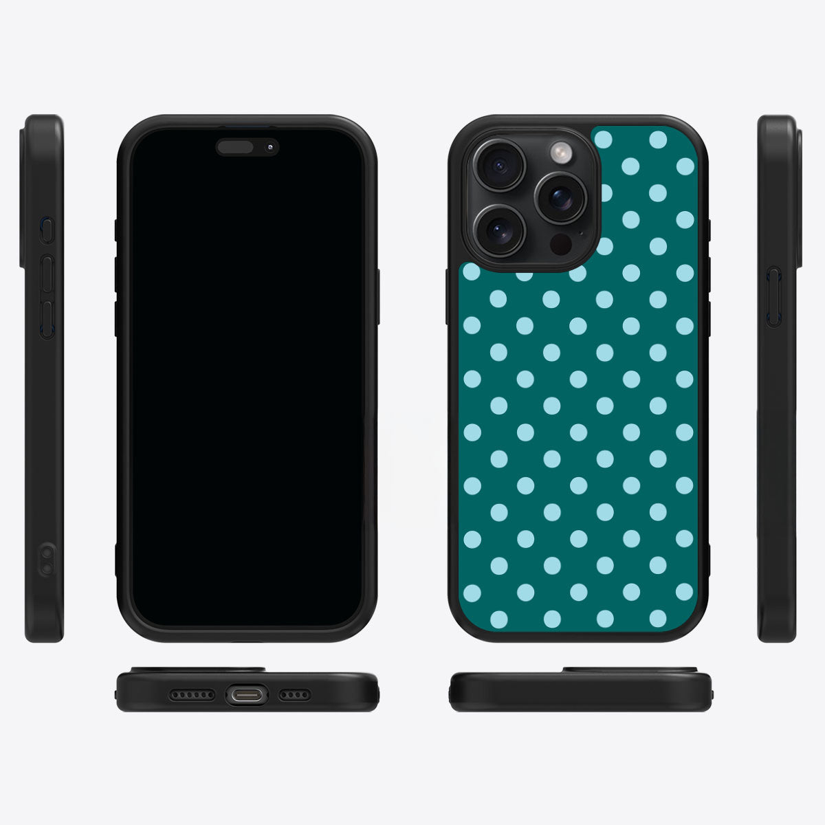 Diving Deep iPhone 14 Pro case cover – multi-angle view