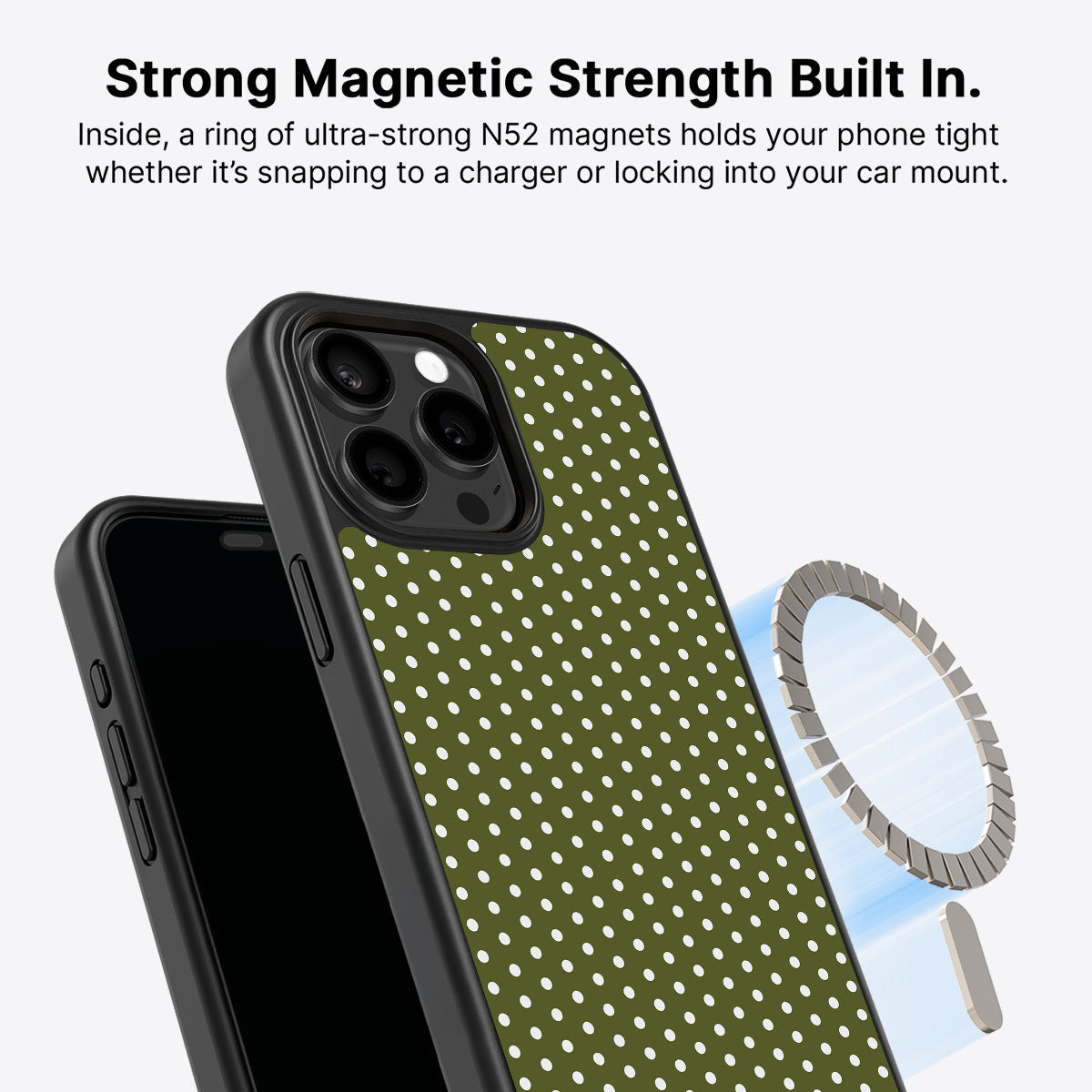 iPhone 14 Pro MagSafe case – Forest Mesh design