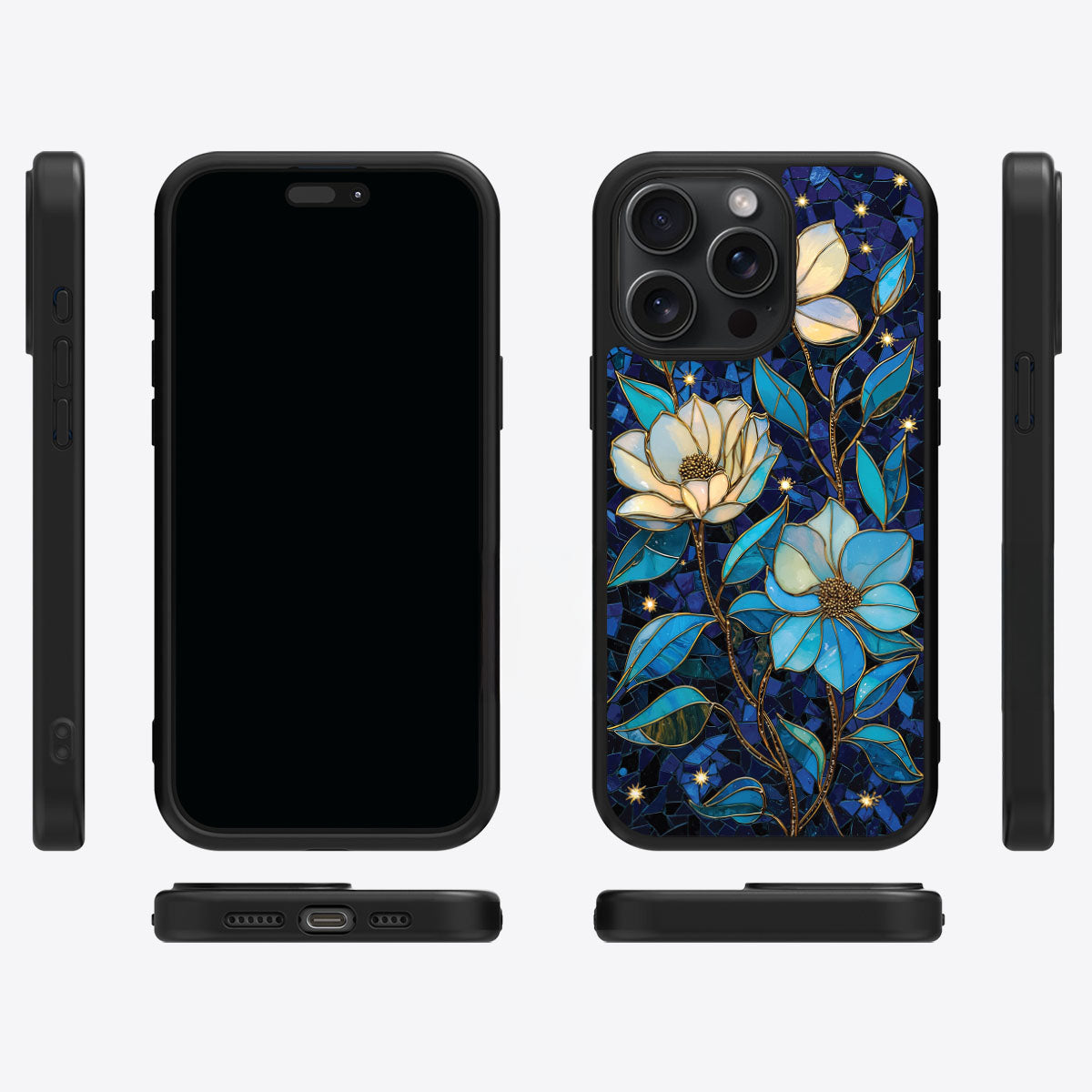 Floral Designer iPhone 14 Pro Case – Midnight Magnolia | MagSafe