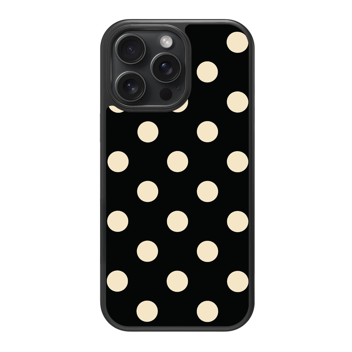 Noir Cream design back view – iPhone 14 Pro case