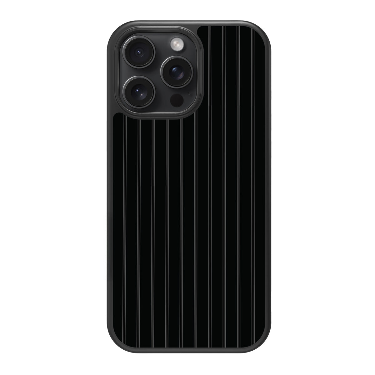 Onyx Pinstripe design back view – iPhone 14 Pro case