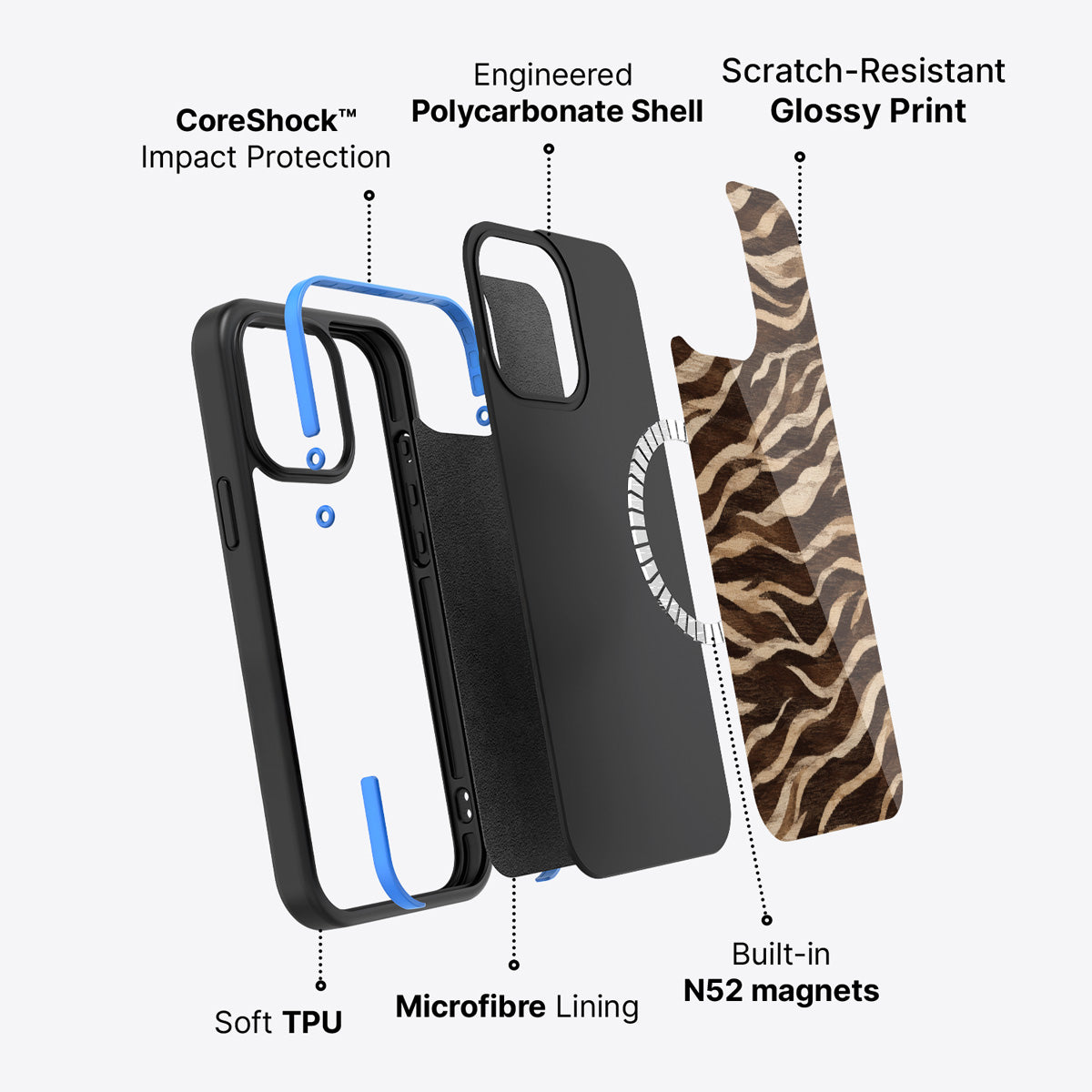 iPhone 14 Pro case construction – Savanna Silk phone case