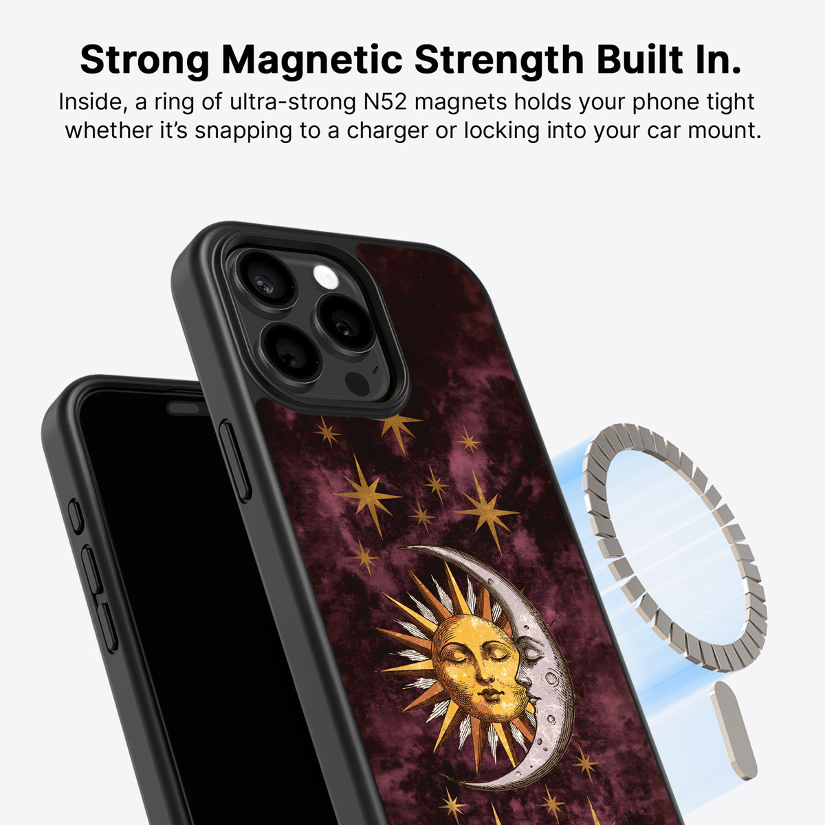 iPhone 14 Pro MagSafe case – Sun and Moon design