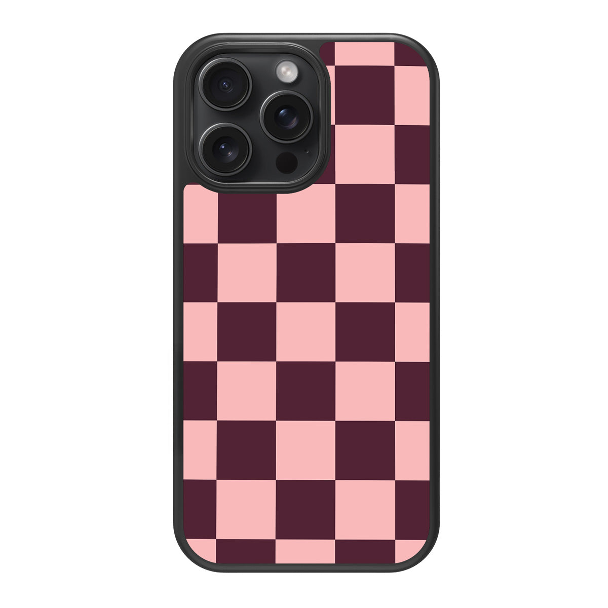 Claret Tile design back view – iPhone 14 Pro Max case