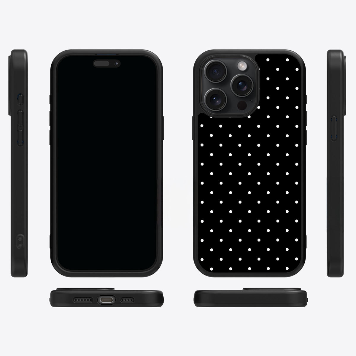 Midnight Confetti iPhone 14 Pro Max case cover – multi-angle view