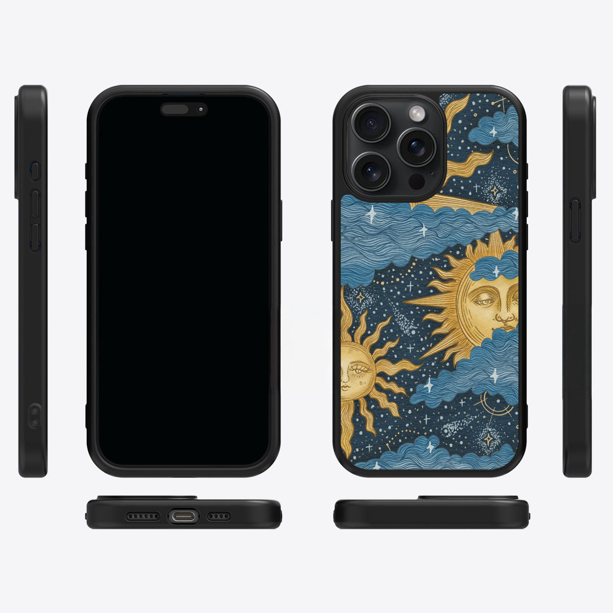 Solar Play iPhone 14 Pro Max case cover – multi-angle view