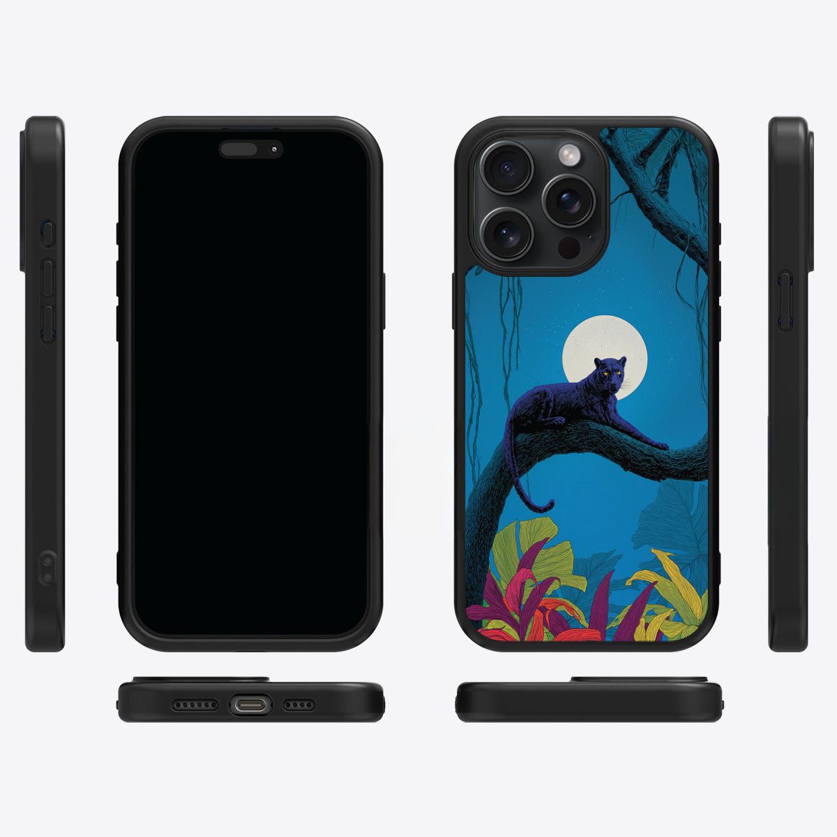 Leopard Designer iPhone 14 Pro Max Case – Tropic Panther | MagSafe