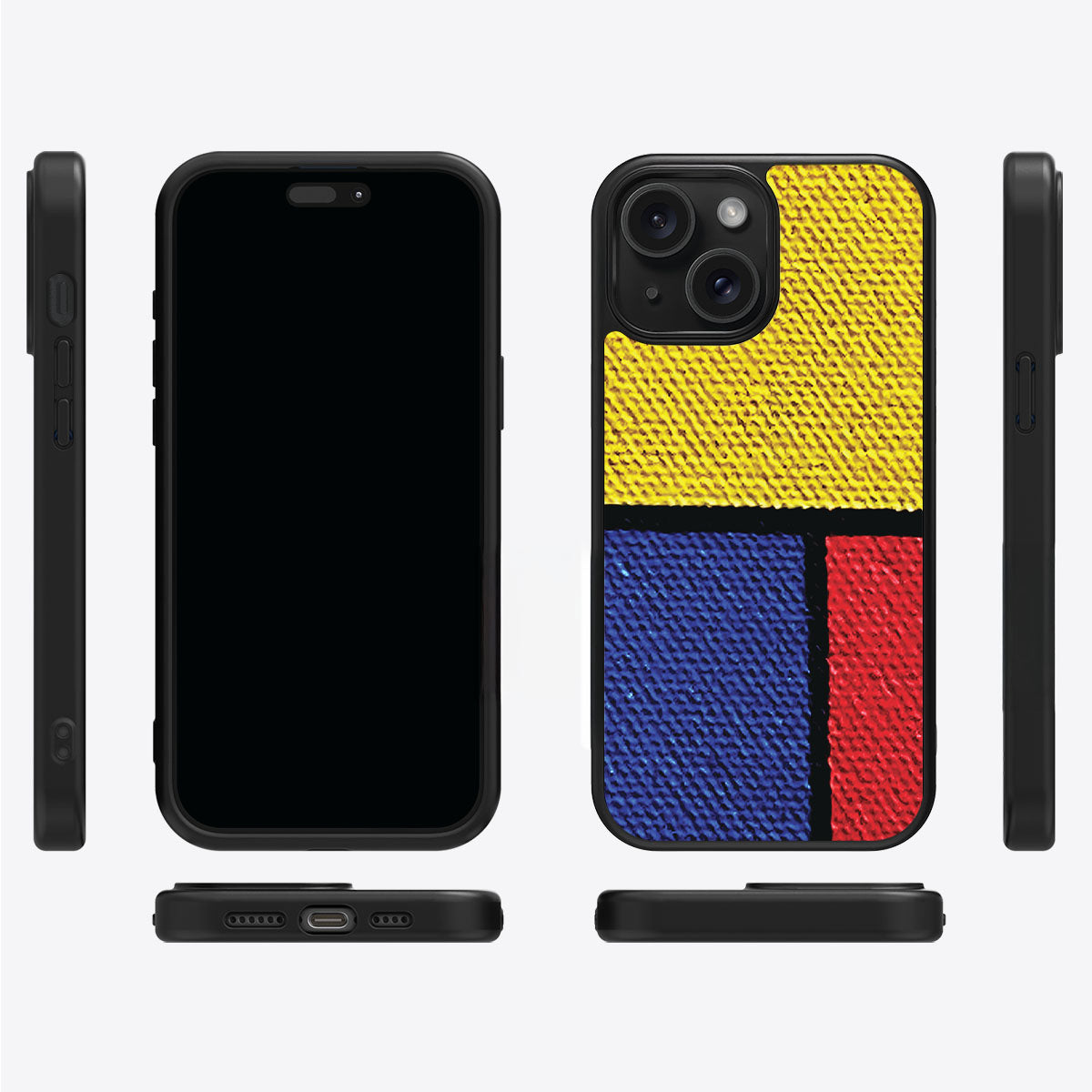 Bauhaus Blocks - iPhone 15 Case #case type_core (magsafe), #case type_core (non magsafe)