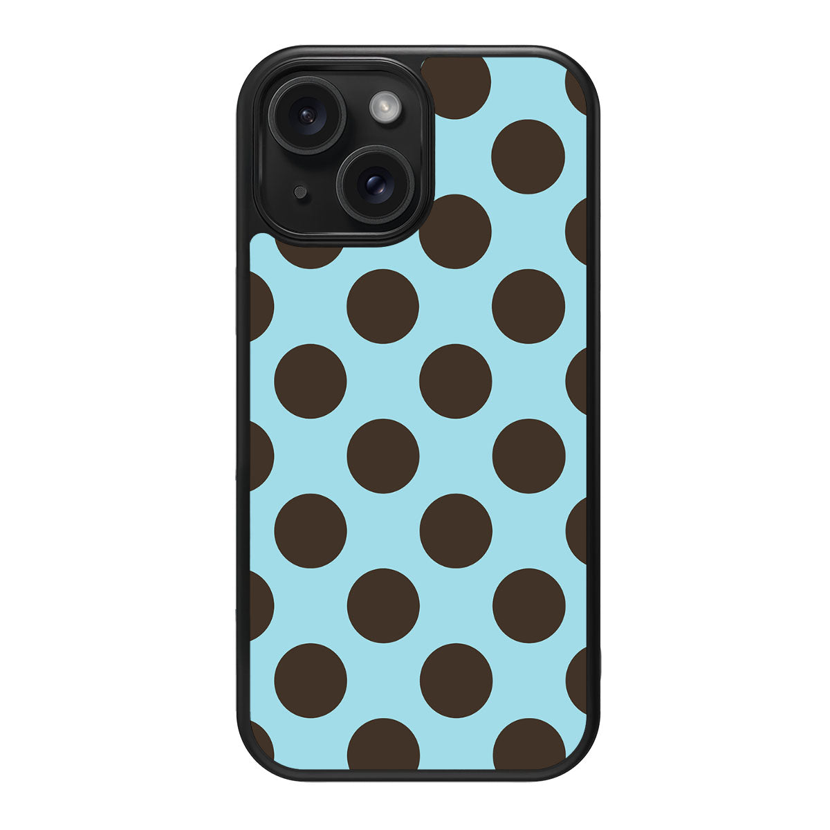 Blue Mocha design back view – iPhone 15 case