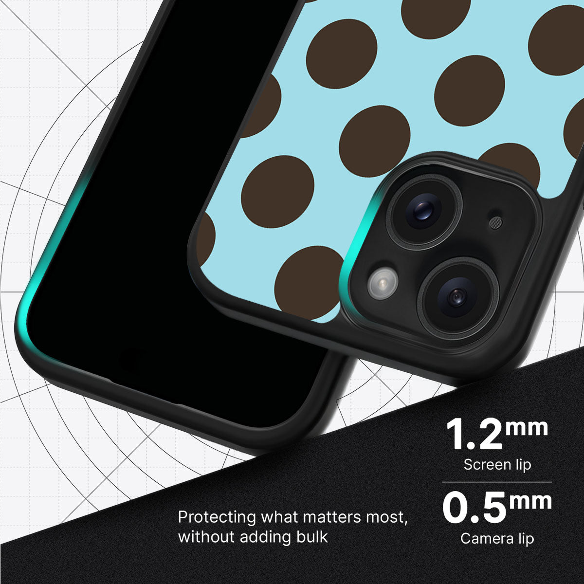 Blue Mocha slim iPhone 15 phone case