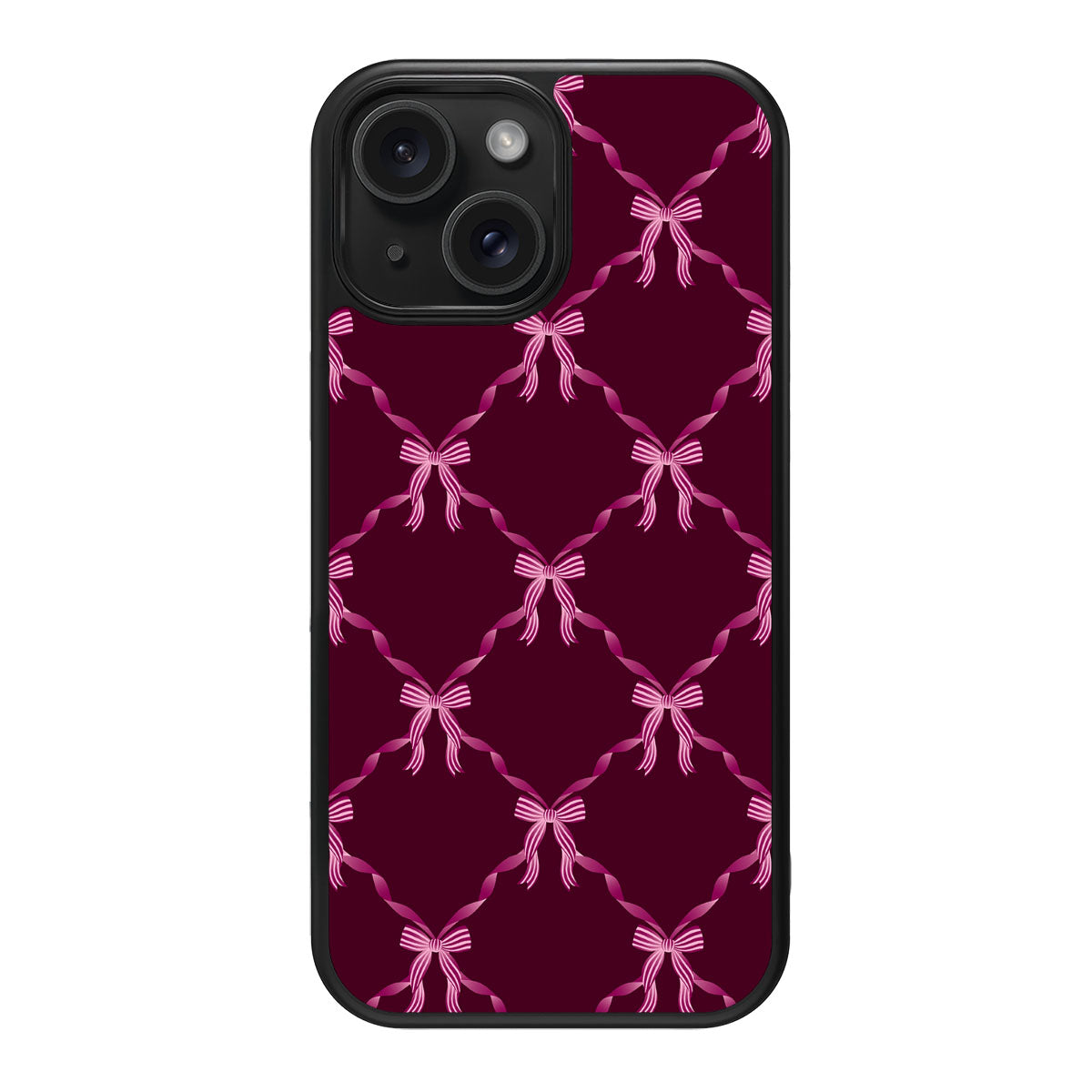 Bordeaux Bow - iPhone 15 Case