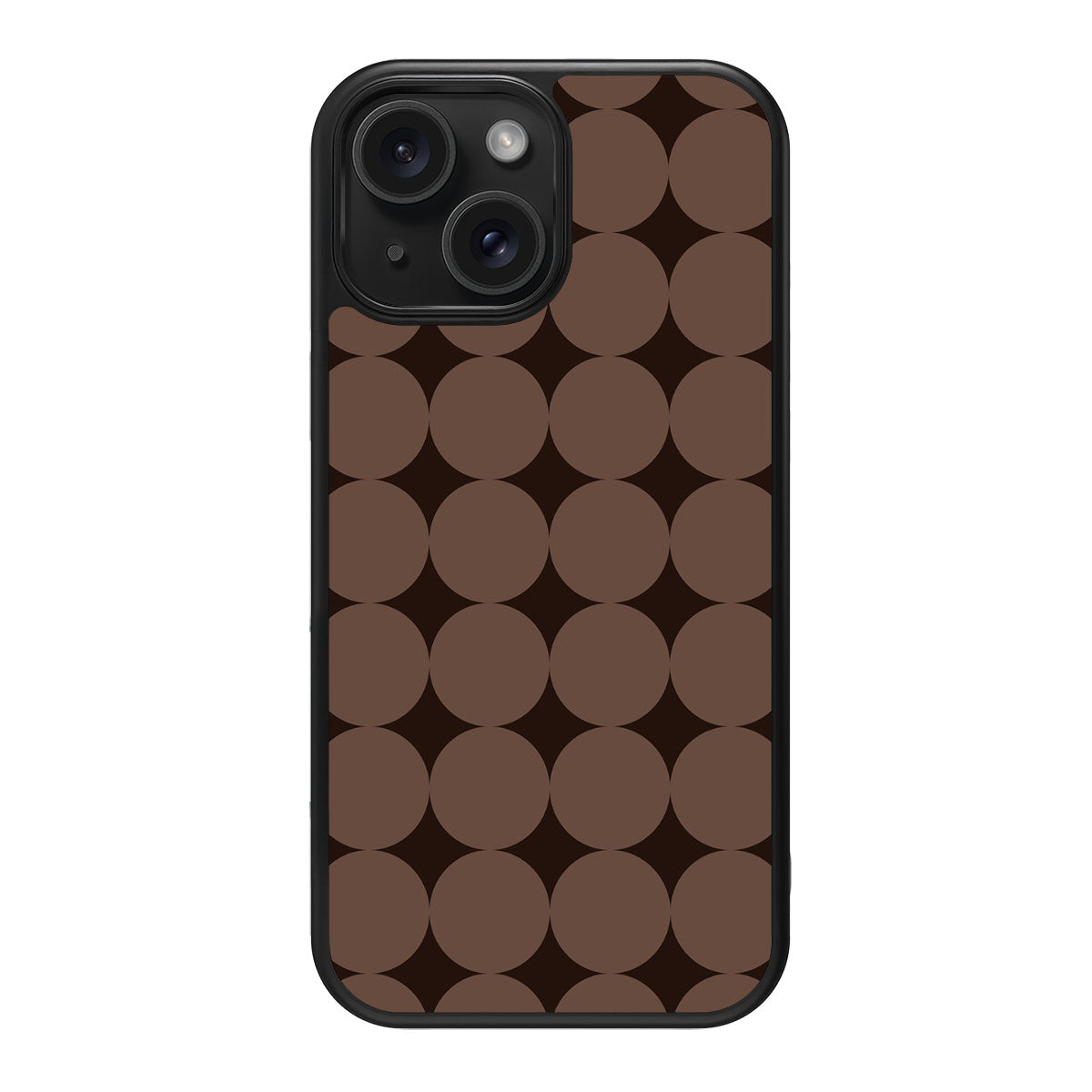 Choco Buttons design back view – iPhone 15 case