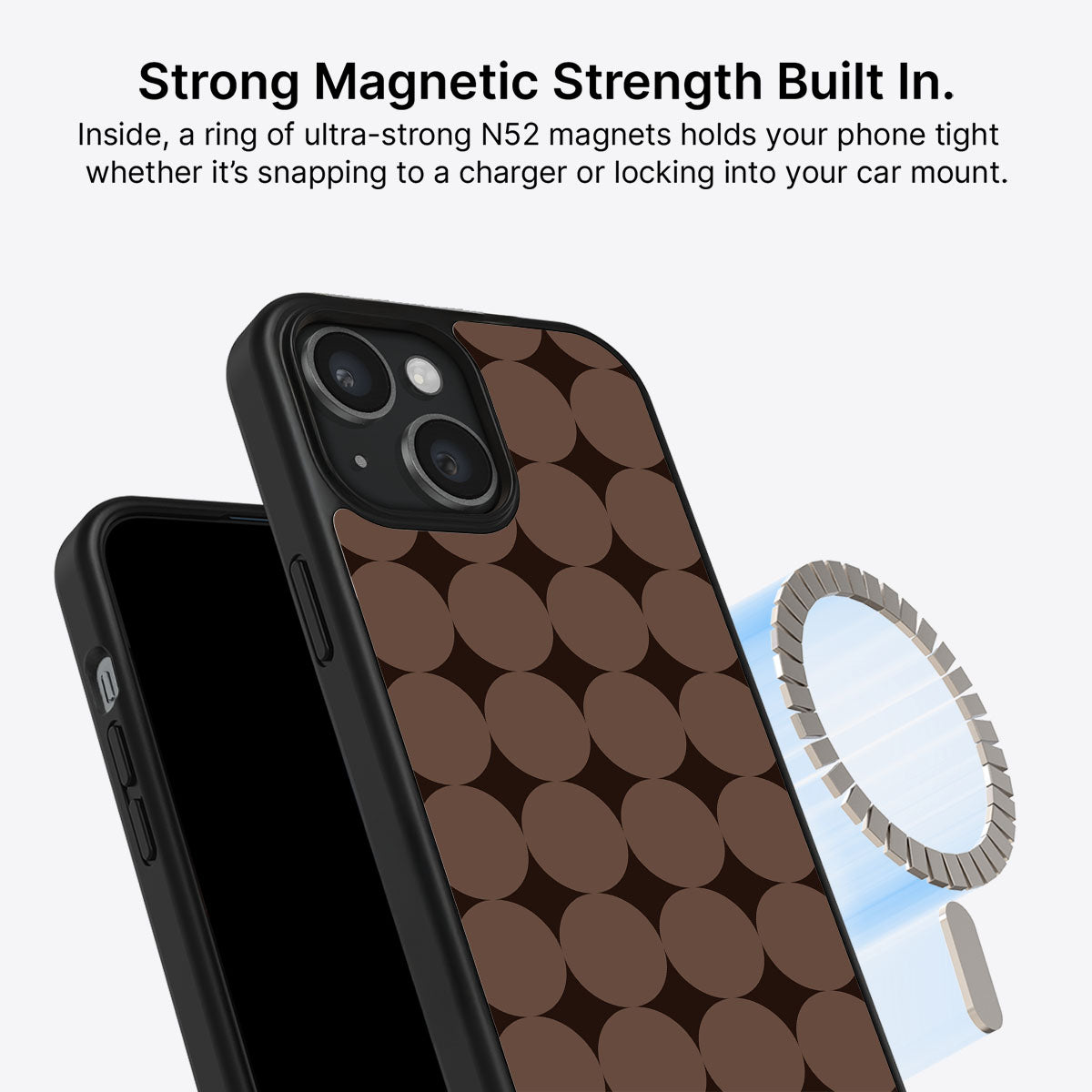 iPhone 15 MagSafe case – Choco Buttons design