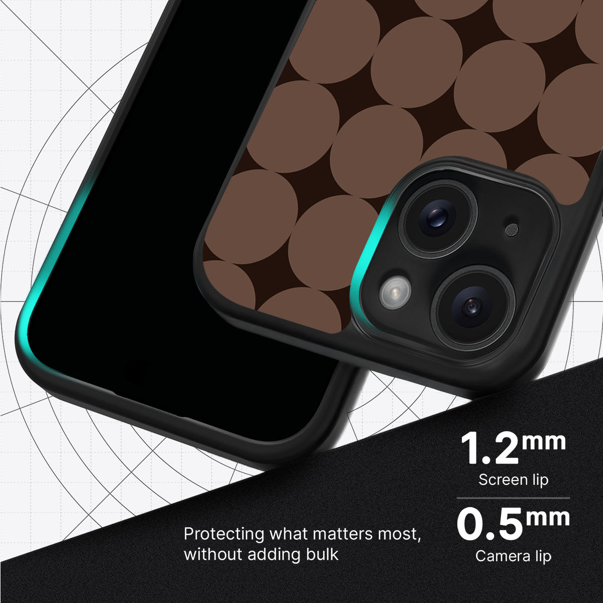 Choco Buttons slim iPhone 15 phone case