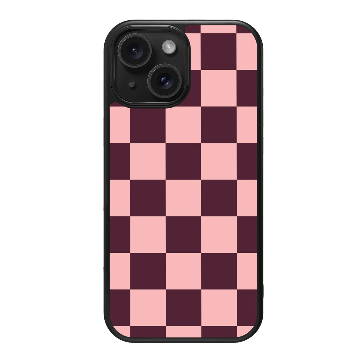 Claret Tile design back view – iPhone 15 case