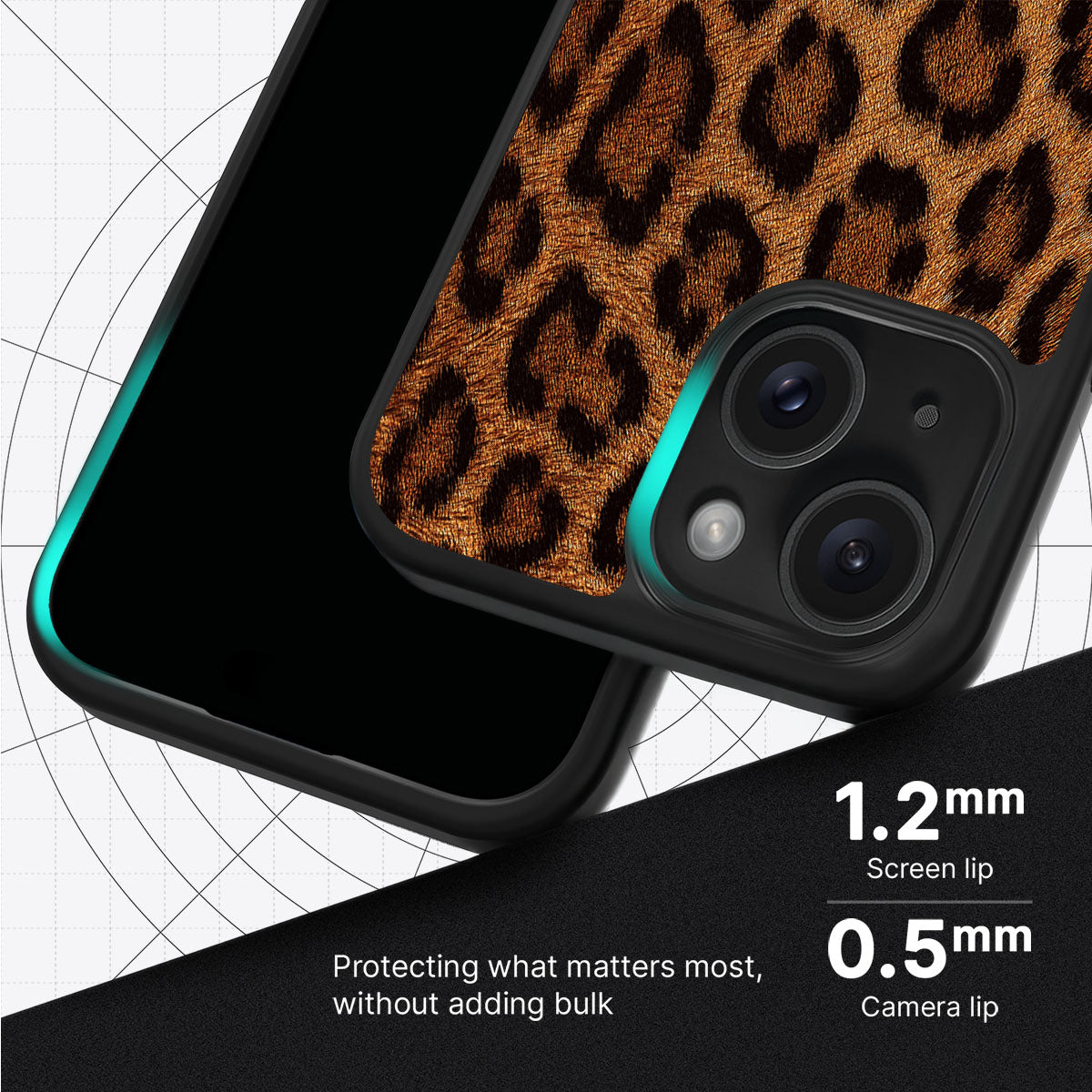 Classic Leopard slim iPhone 15 phone case