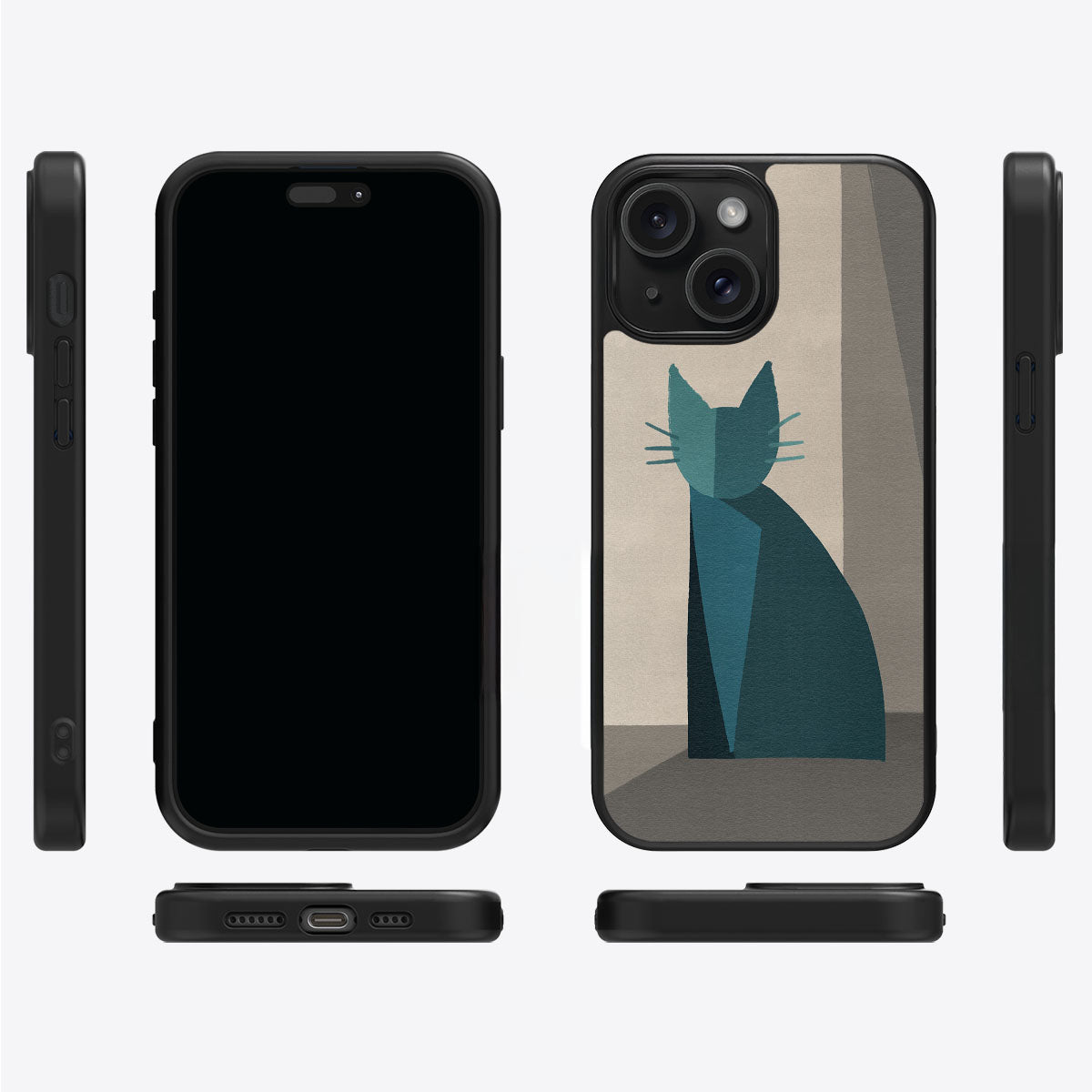 Cubist Feline - iPhone 15 Case #case type_core (magsafe), #case type_core (non magsafe)