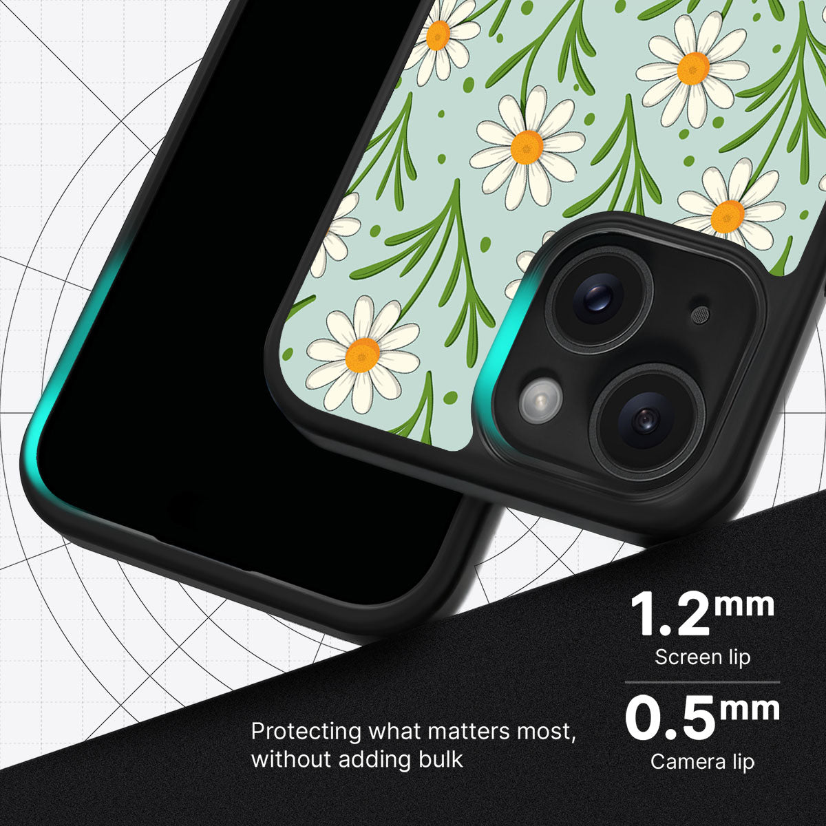 Daisy Flowers - iPhone 15 Case #case type_core (magsafe), #case type_core (non magsafe)