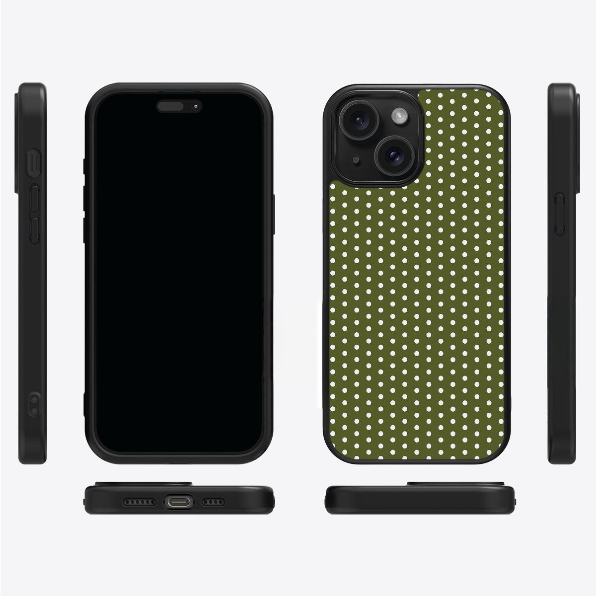Forest Mesh iPhone 15 case cover – multi-angle view