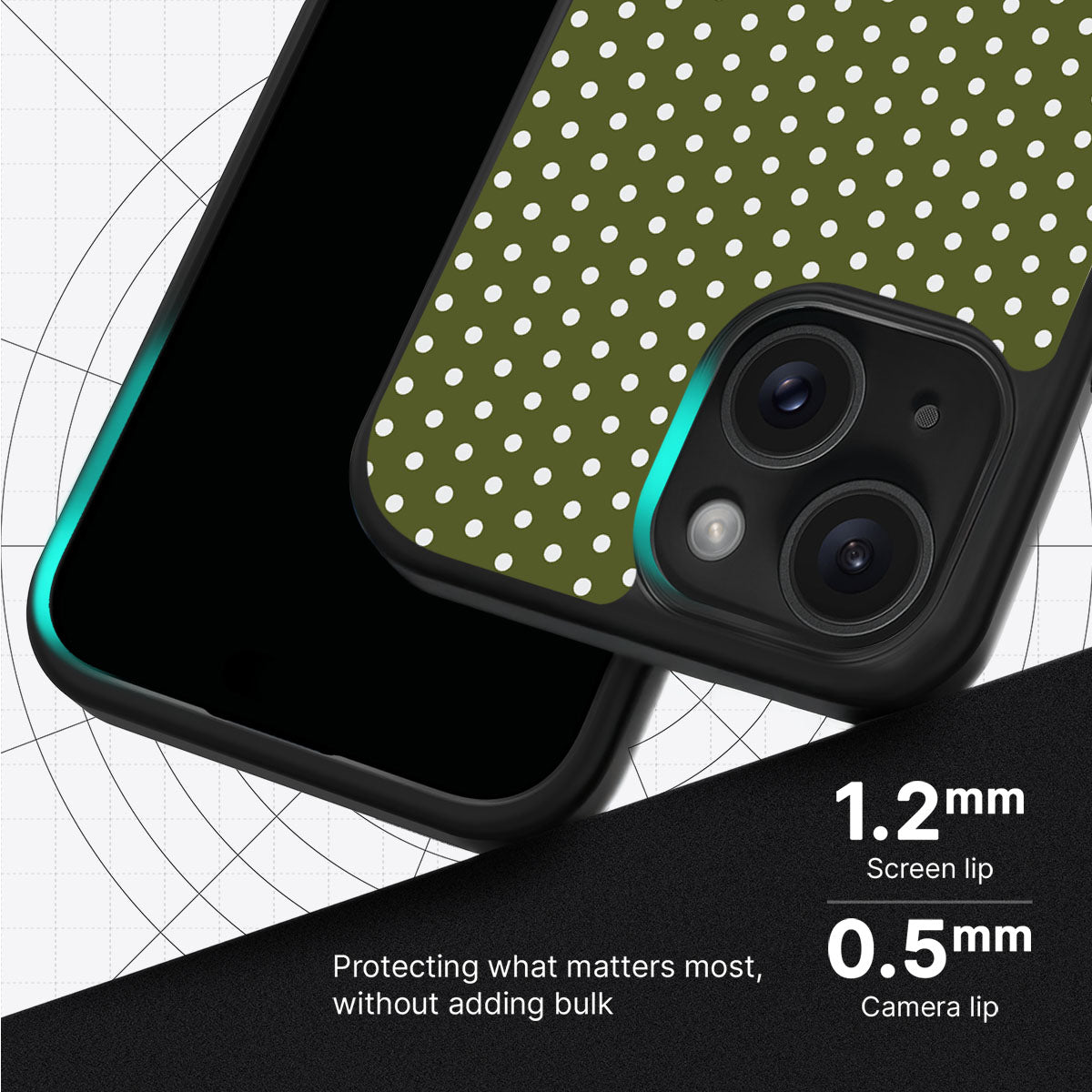 Forest Mesh slim iPhone 15 phone case