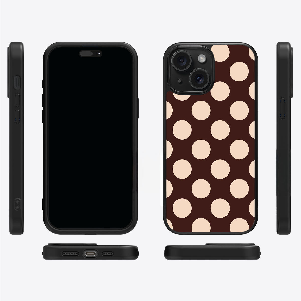 Hazelnut Spread iPhone 15 case cover – multi-angle view