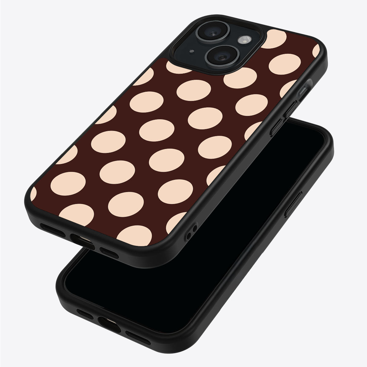 Hazelnut Spread iPhone 15 case – back and side view