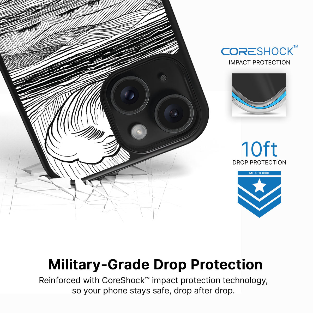 Linear Landscape - iPhone 15 Case #case type_core (magsafe), #case type_core (non magsafe)