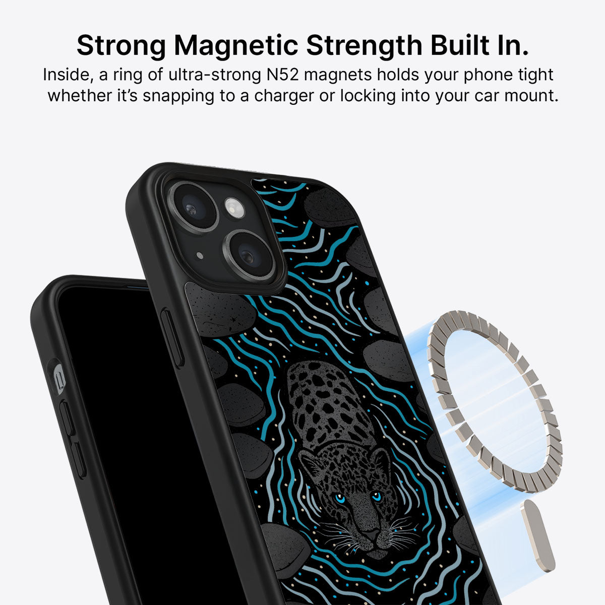 Midnight Panther - iPhone 15 Case, #case type_core (magsafe)