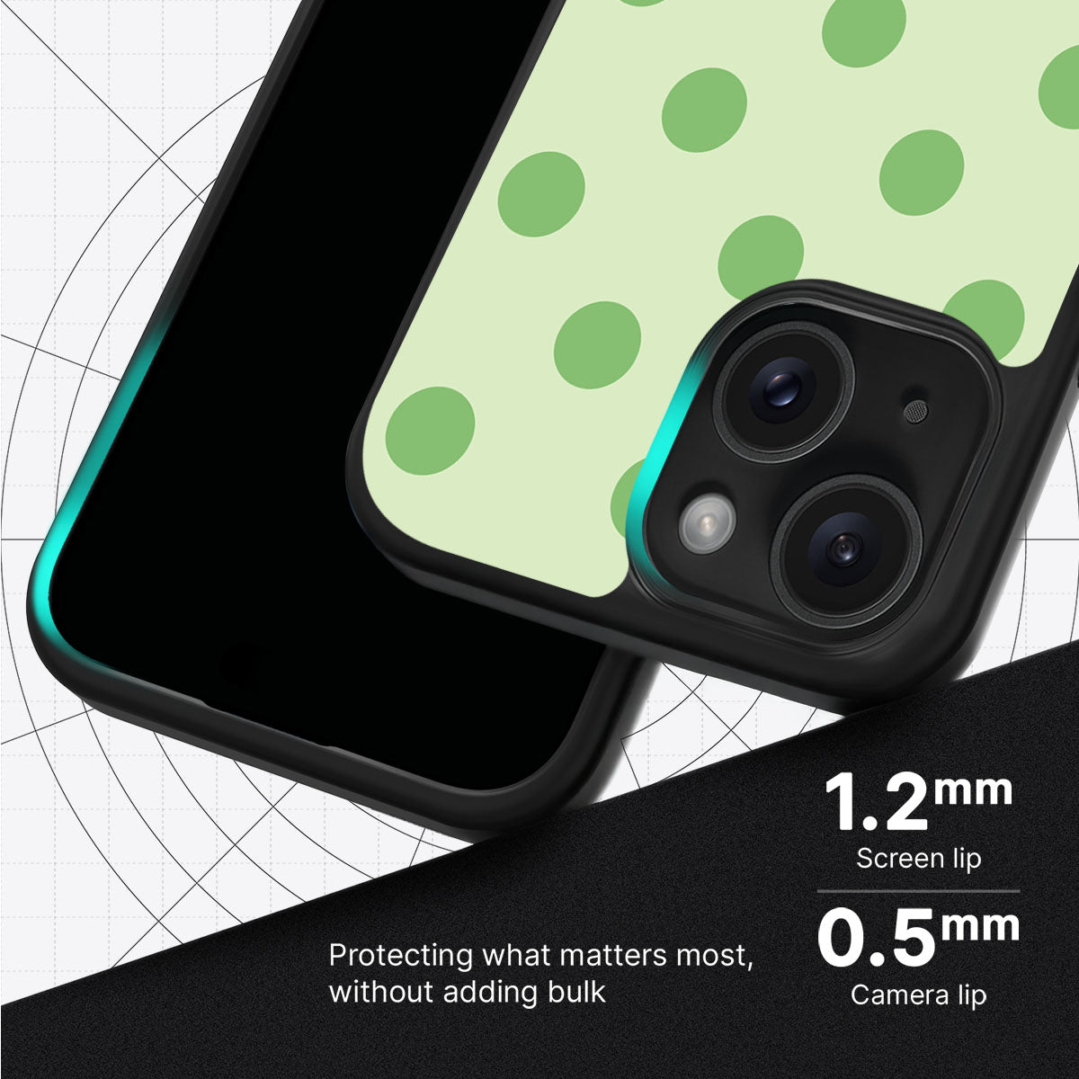 Mint Mojito slim iPhone 15 phone case
