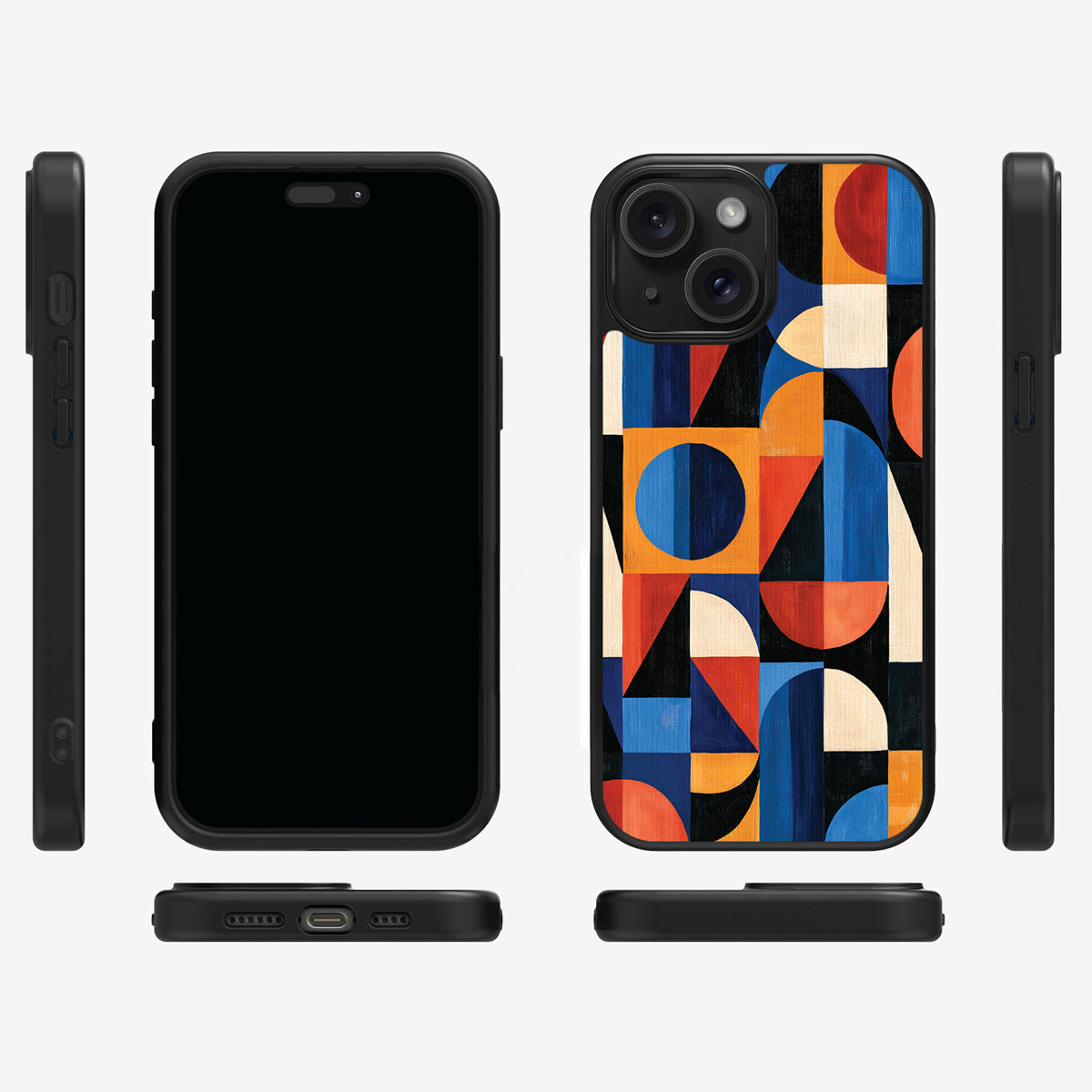 Modernist Muse iPhone 15 case cover – multi-angle view