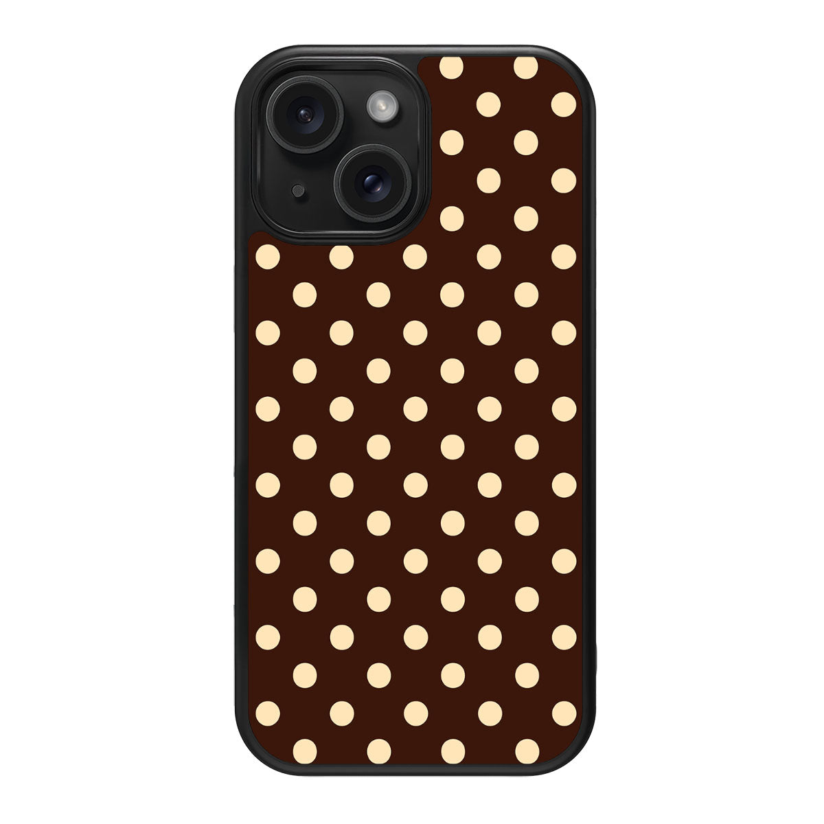 Nutty Choco design back view – iPhone 15 case