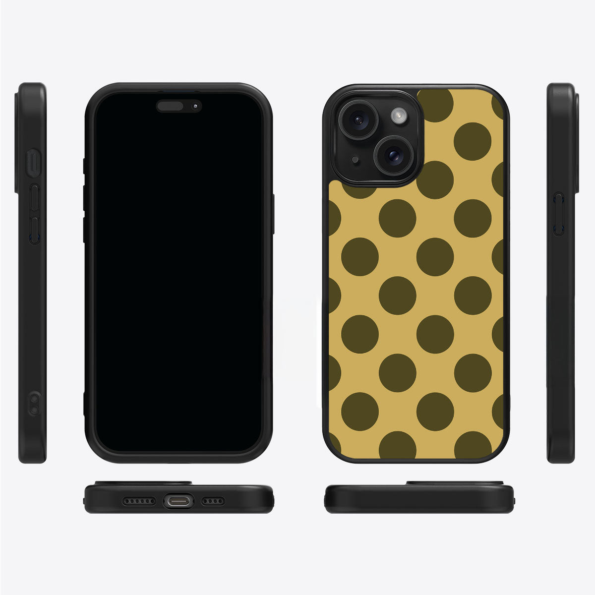 Olive Garden iPhone 15 case cover – multi-angle view