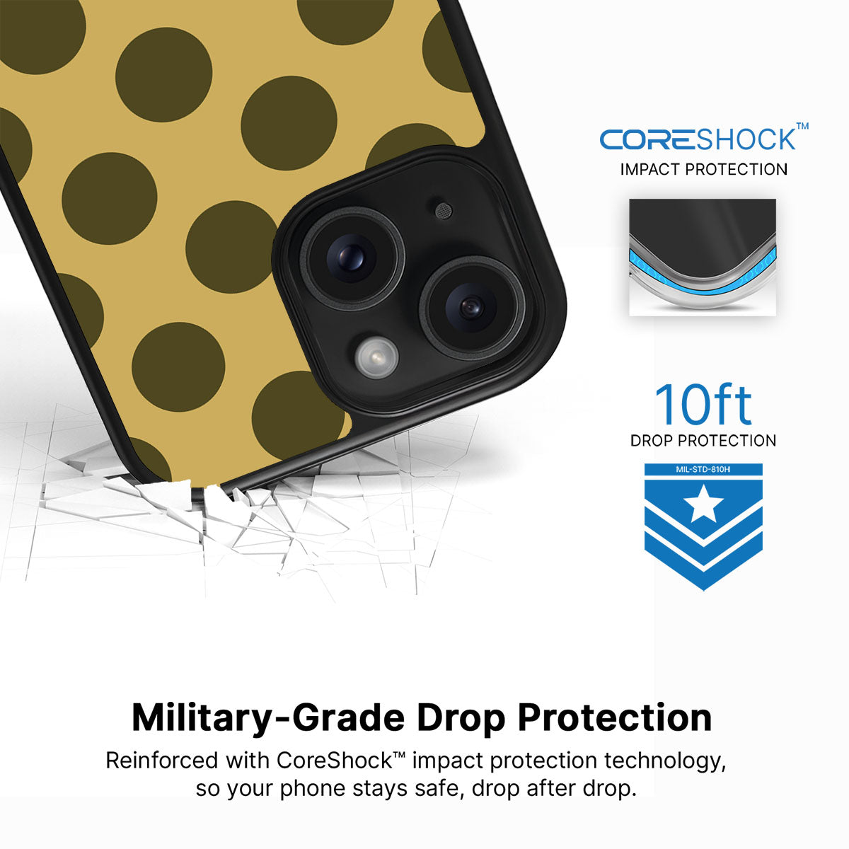 Olive Garden iPhone 15 case with drop protection