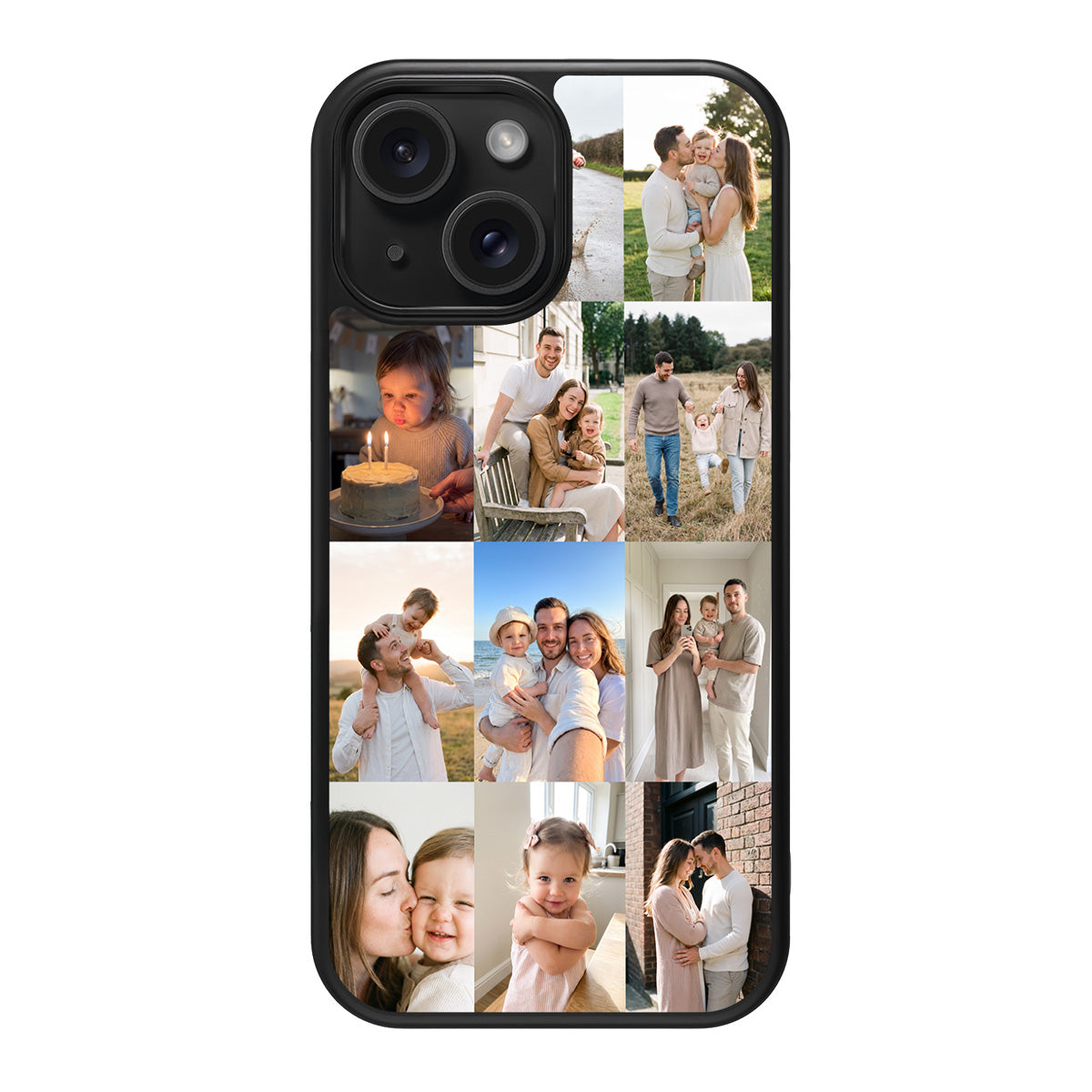 Personalised iPhone 15 case – family 12-photo collage design