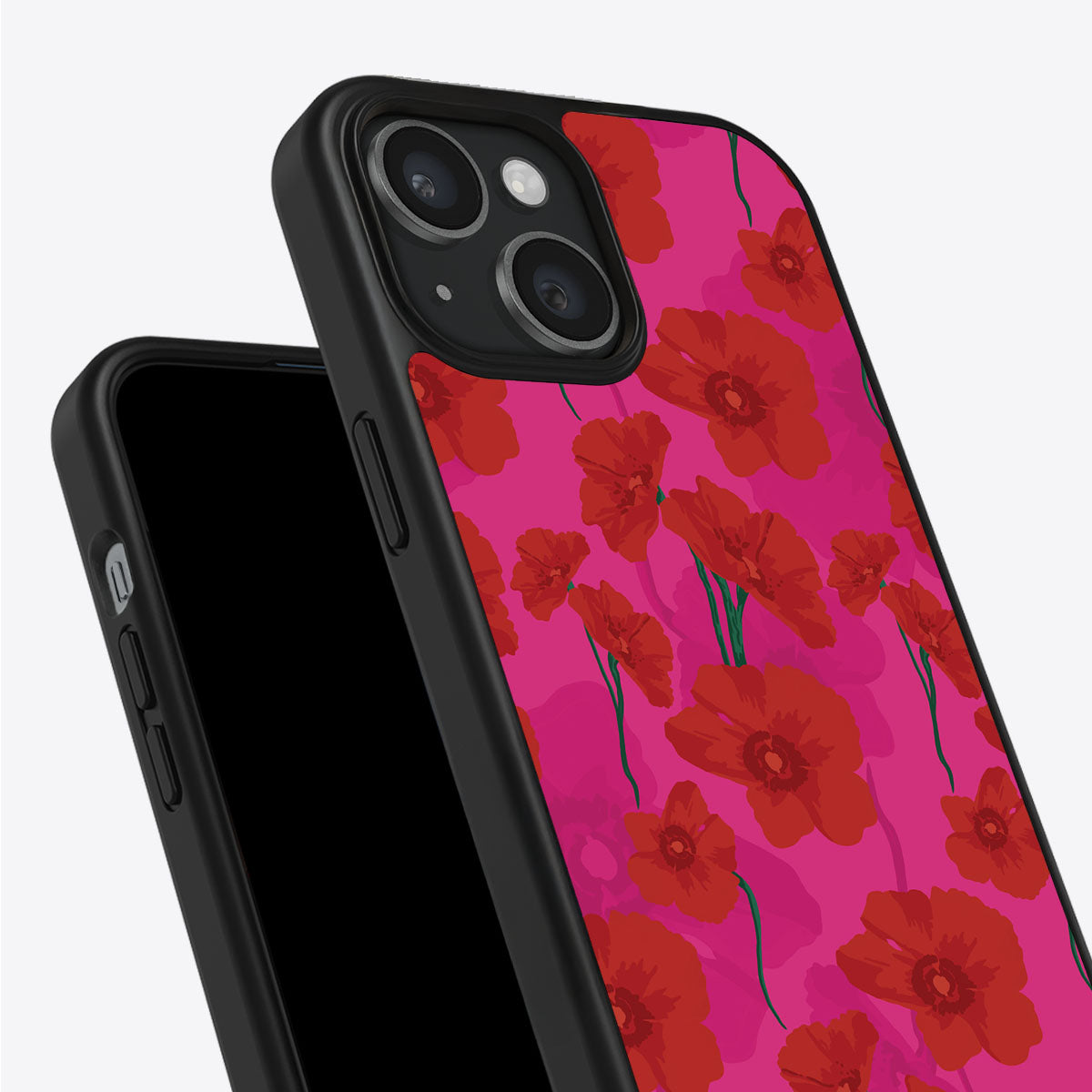 Pink Poppies - iPhone 15 Case #case type_core (non magsafe)
