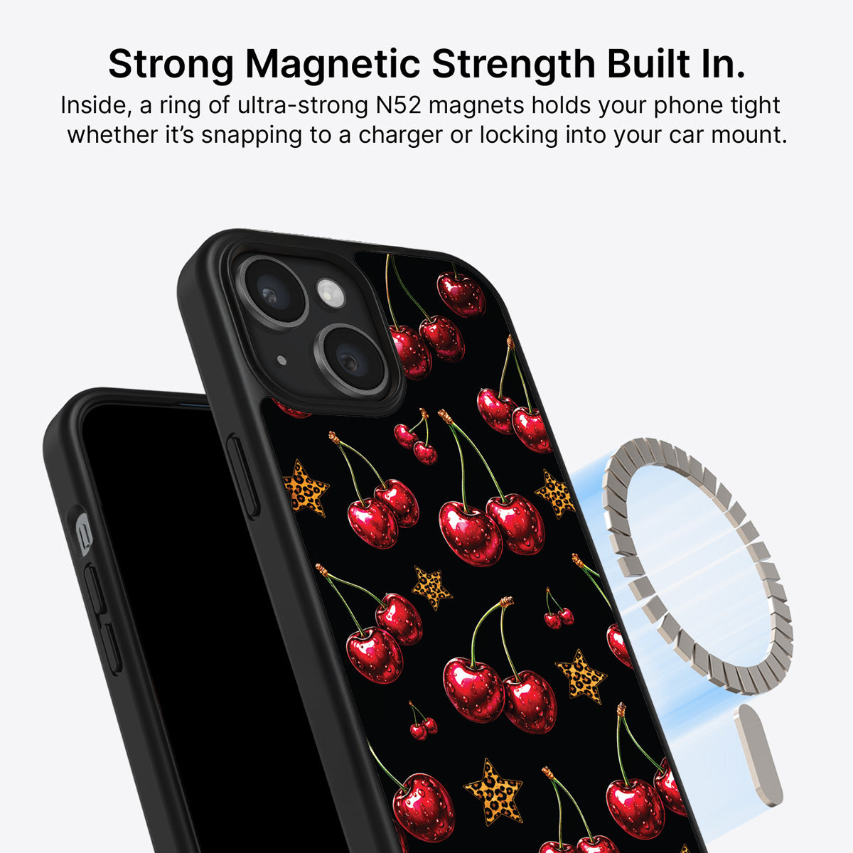 iPhone 15 MagSafe case – Rebel Cherry design