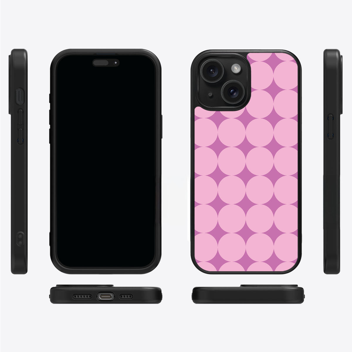 Rose Garden iPhone 15 case cover – multi-angle view