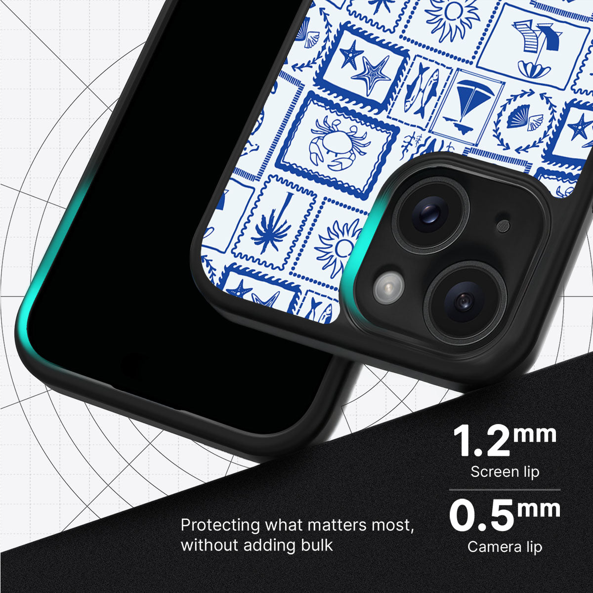 Seaside Sketches - iPhone 15 Case #case type_core (magsafe), #case type_core (non magsafe)