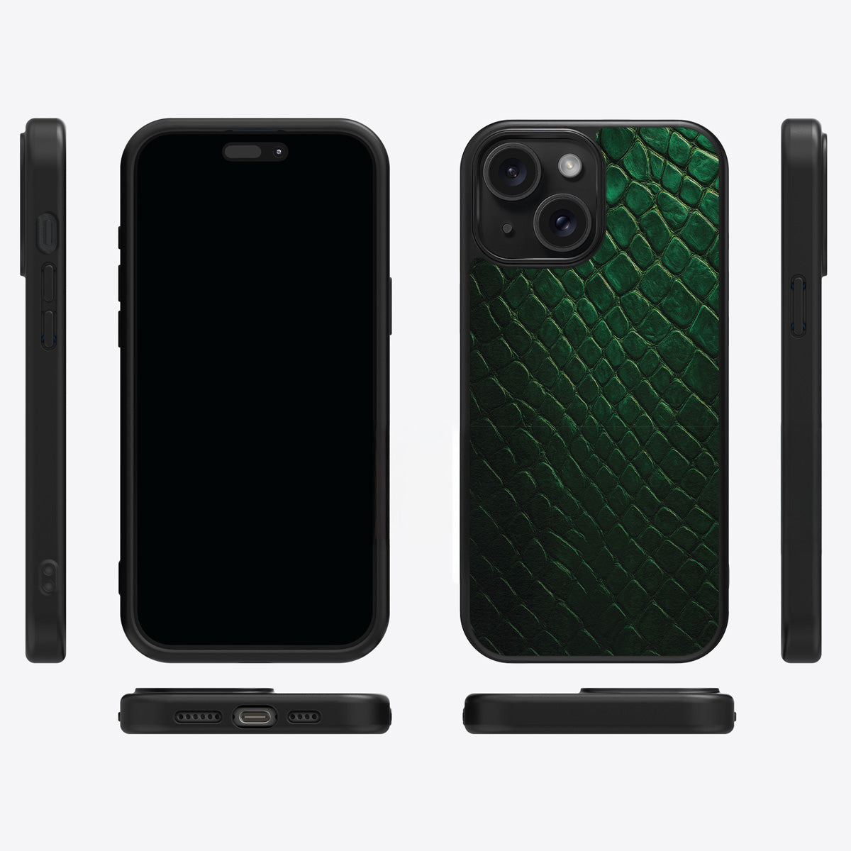 Green Designer iPhone 15 Case – Slytherin Senses | MagSafe